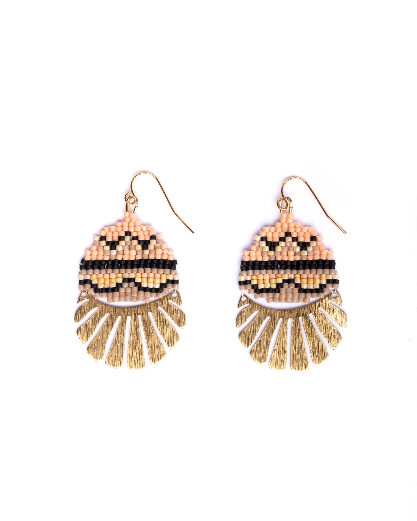 Beaded Handwoven Santa Fe Drop Earrings