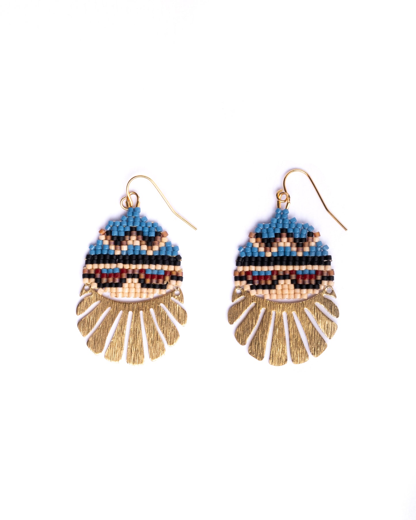 Beaded Handwoven Santa Fe Drop Earrings