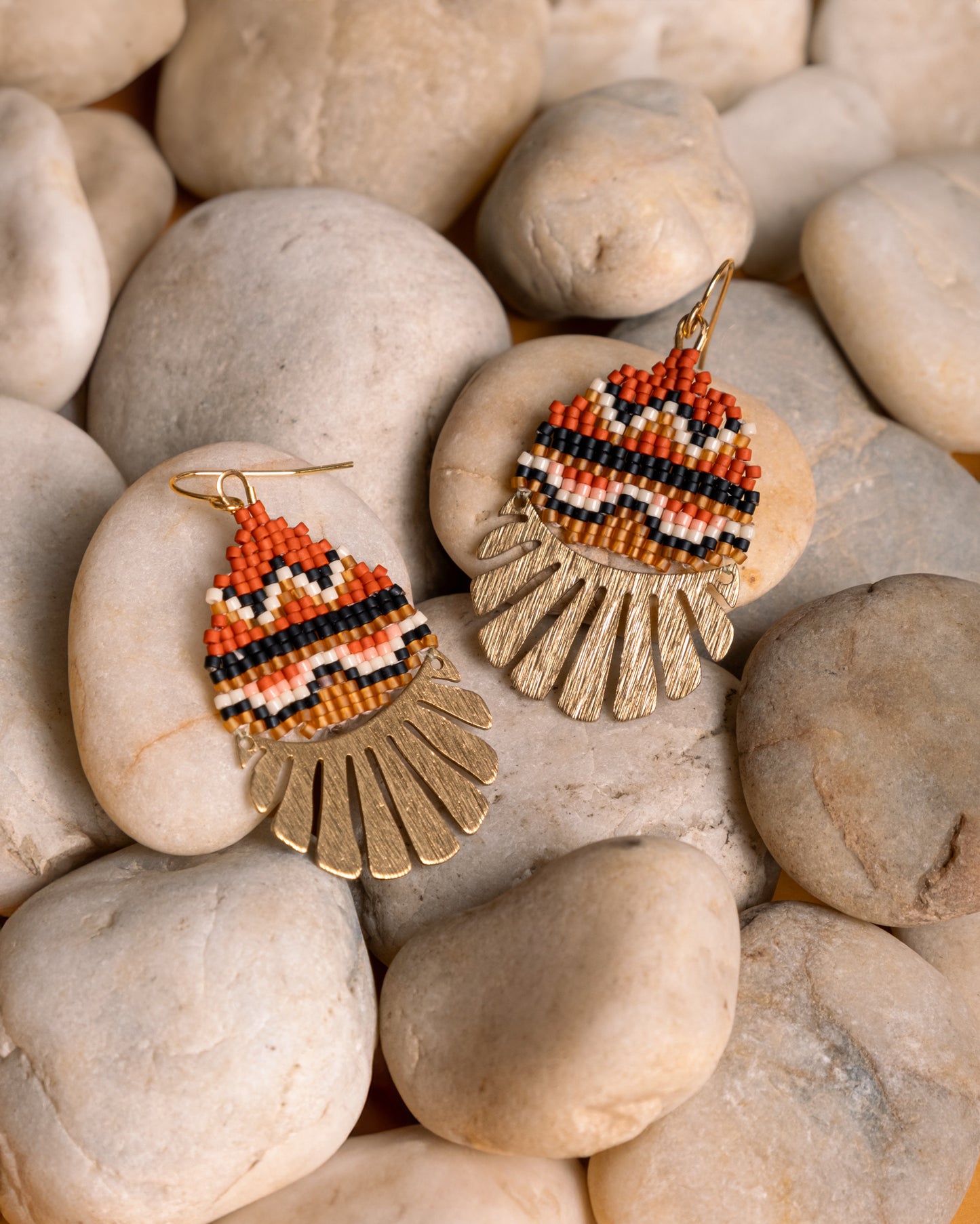 Beaded Handwoven Santa Fe Drop Earrings