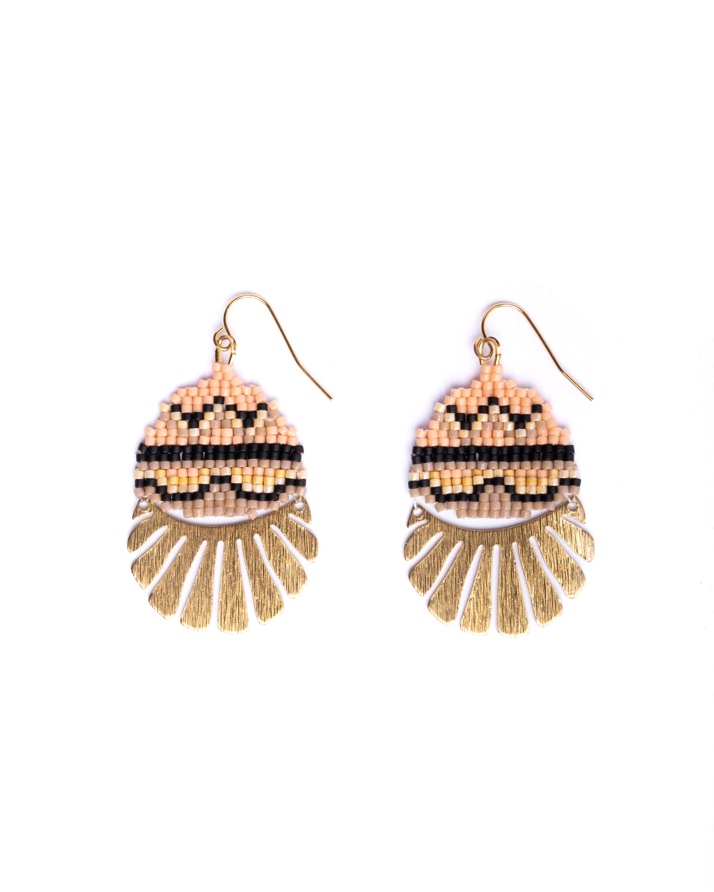 Beaded Handwoven Santa Fe Drop Earrings