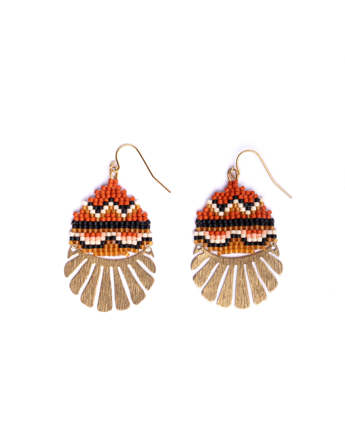 Beaded Handwoven Santa Fe Drop Earrings