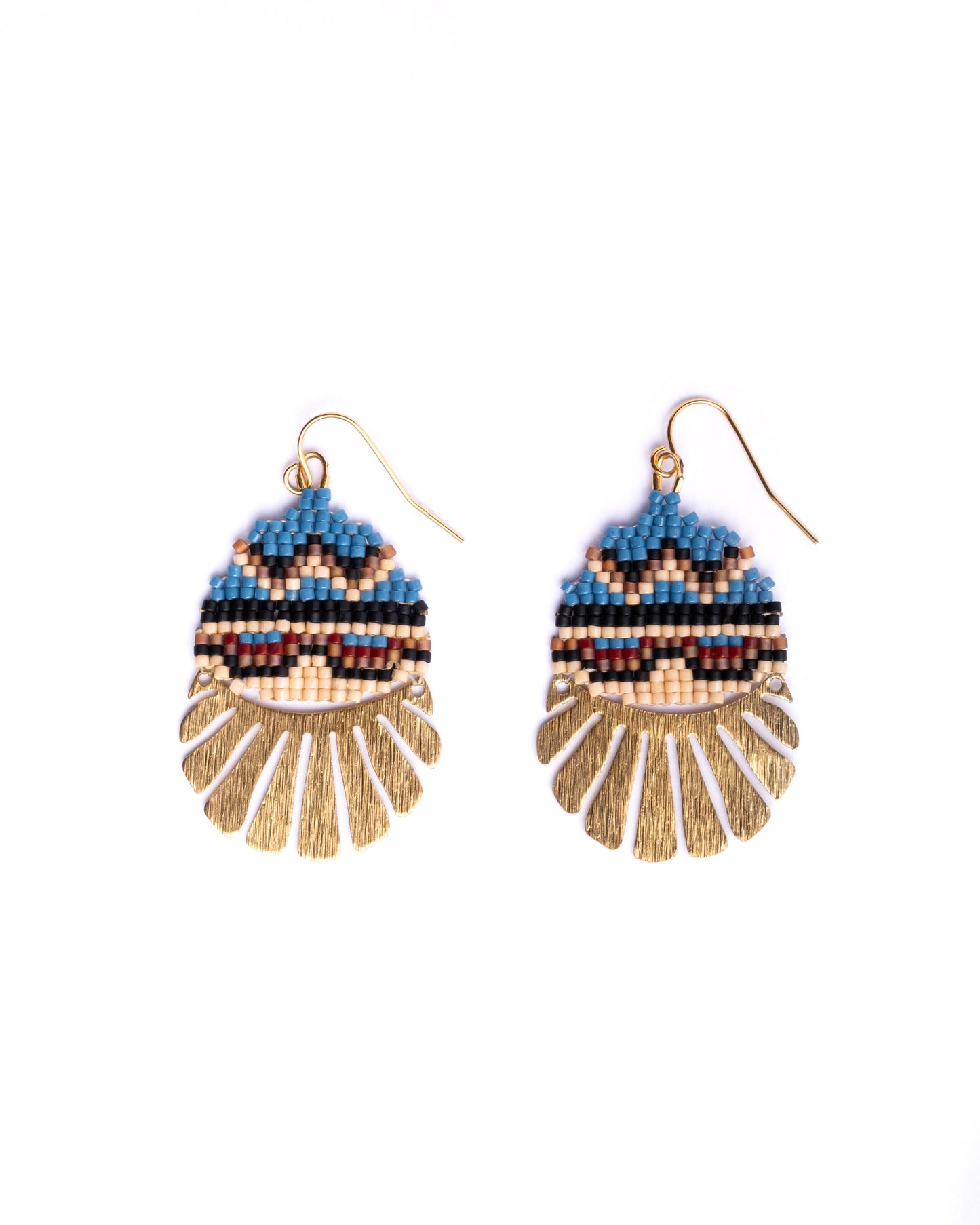 Beaded Handwoven Santa Fe Drop Earrings