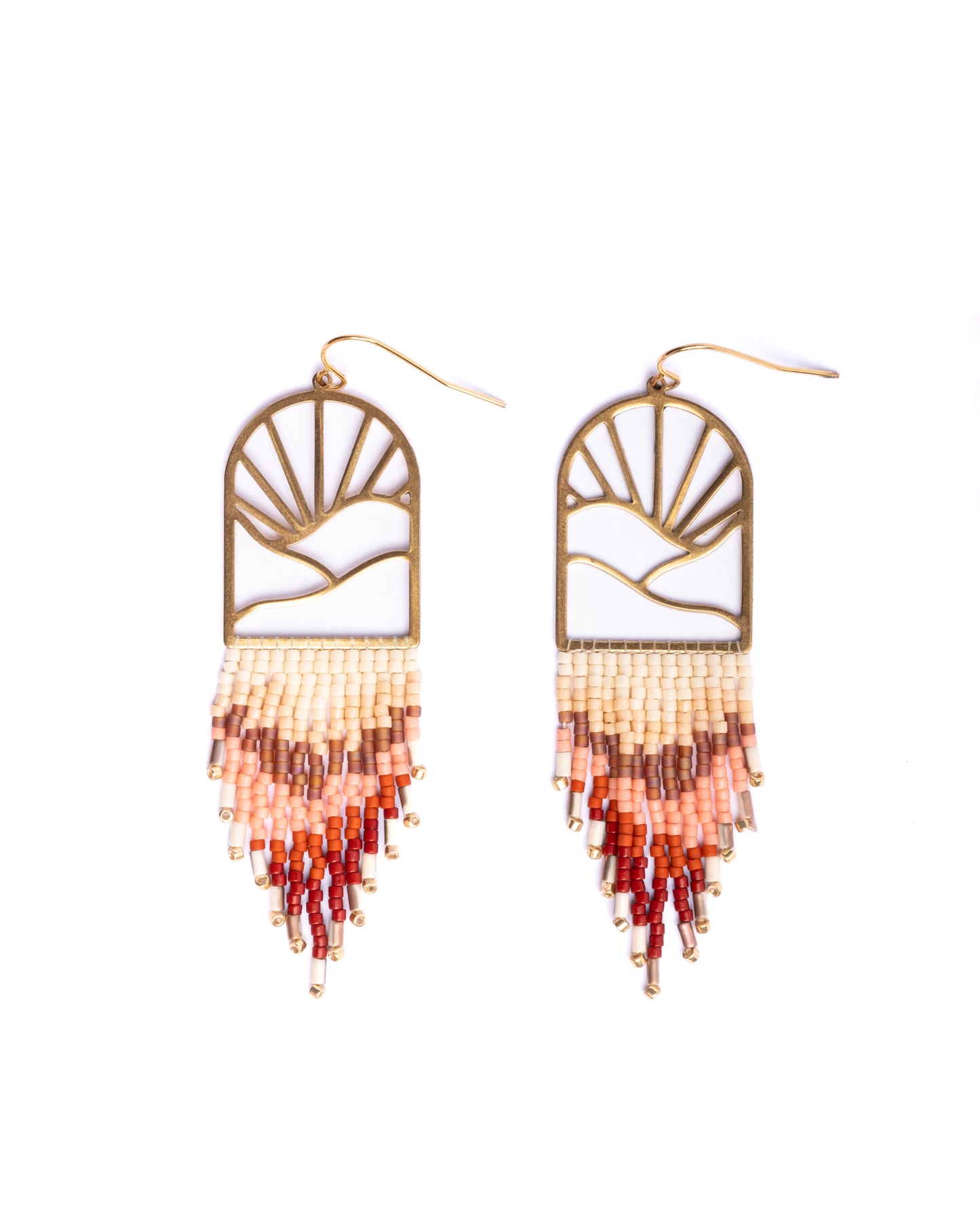 Beaded Handwoven Sedona Fringe Earrings