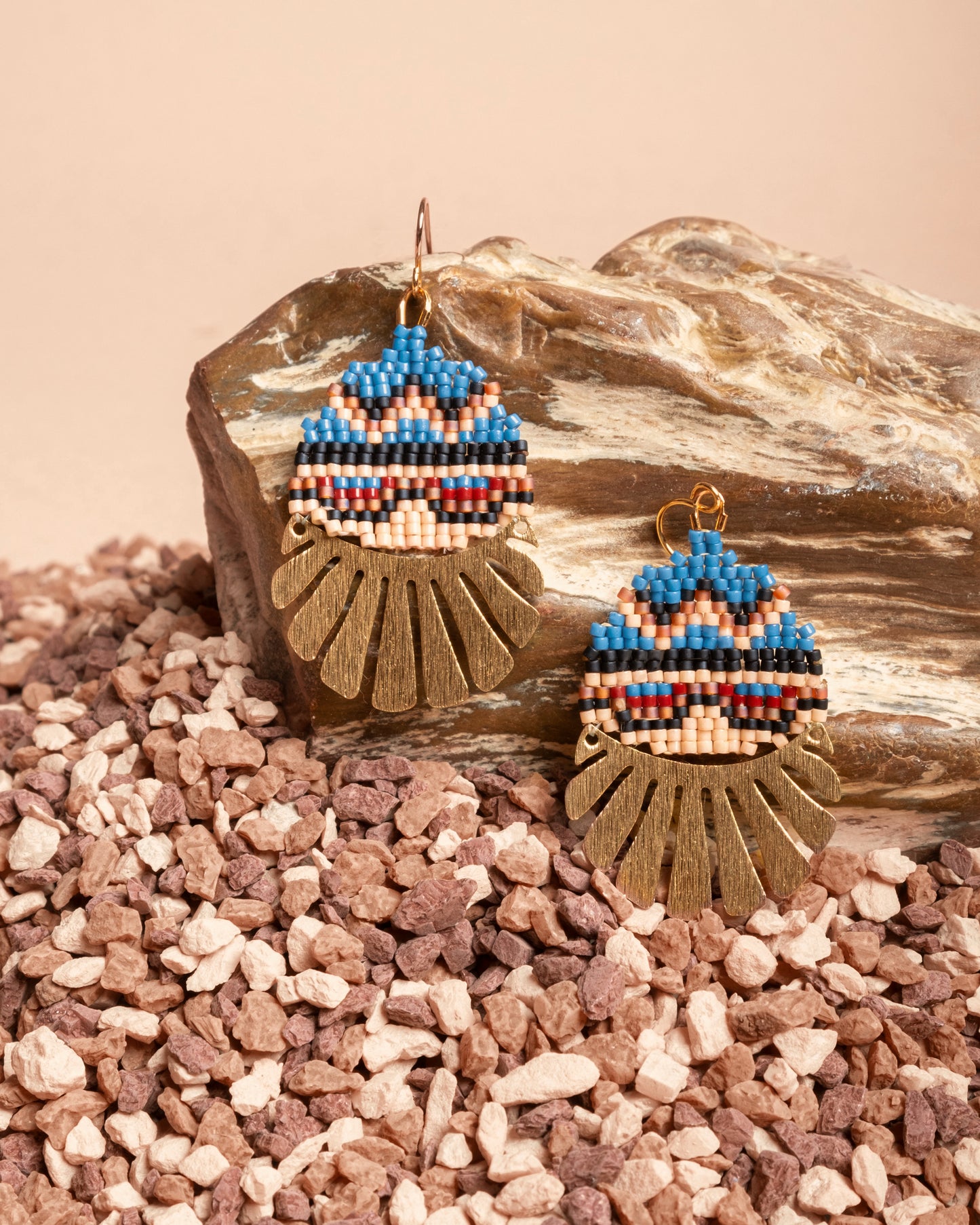 Beaded Handwoven Santa Fe Drop Earrings