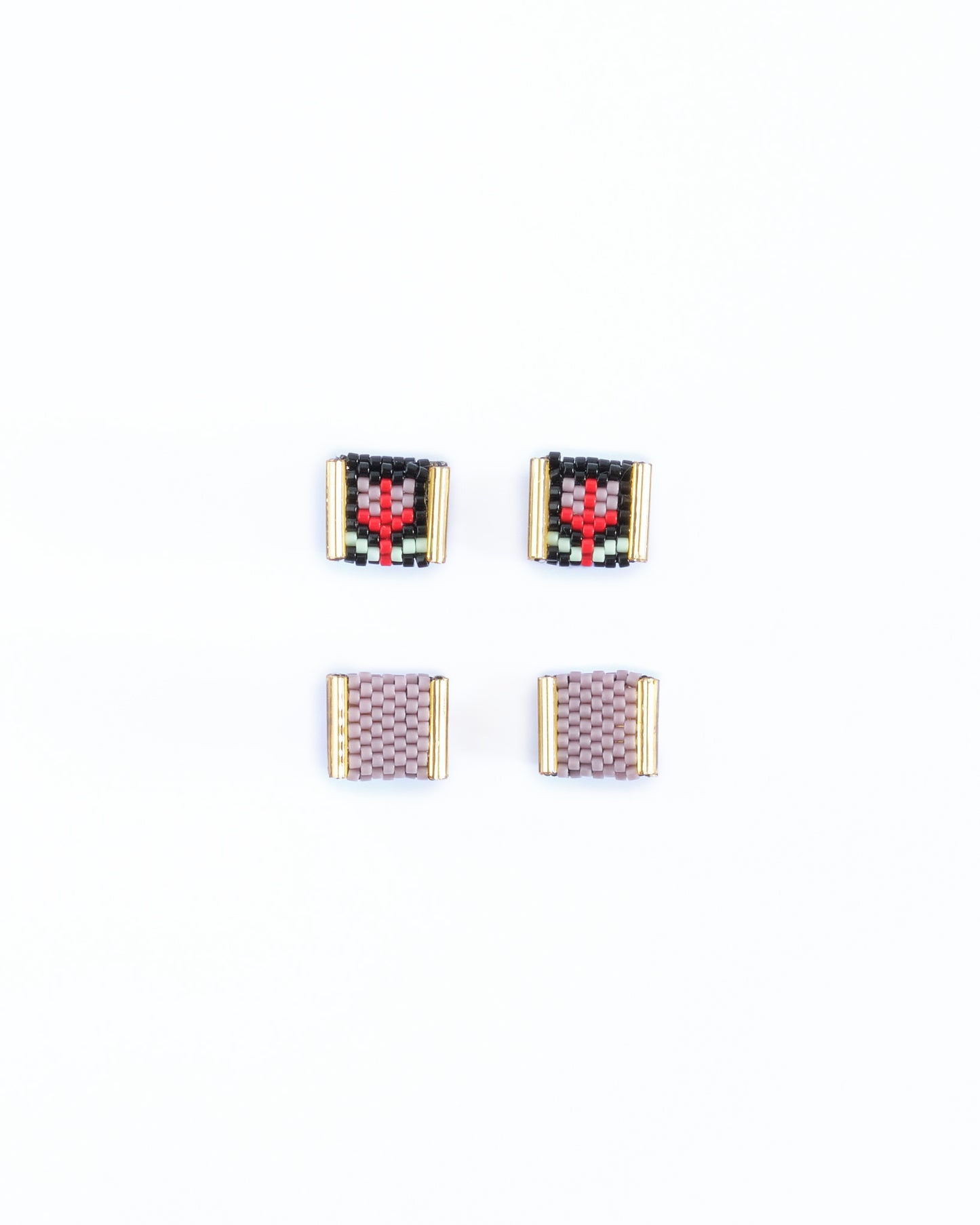 Beaded Handwoven Tulip Stud Packs