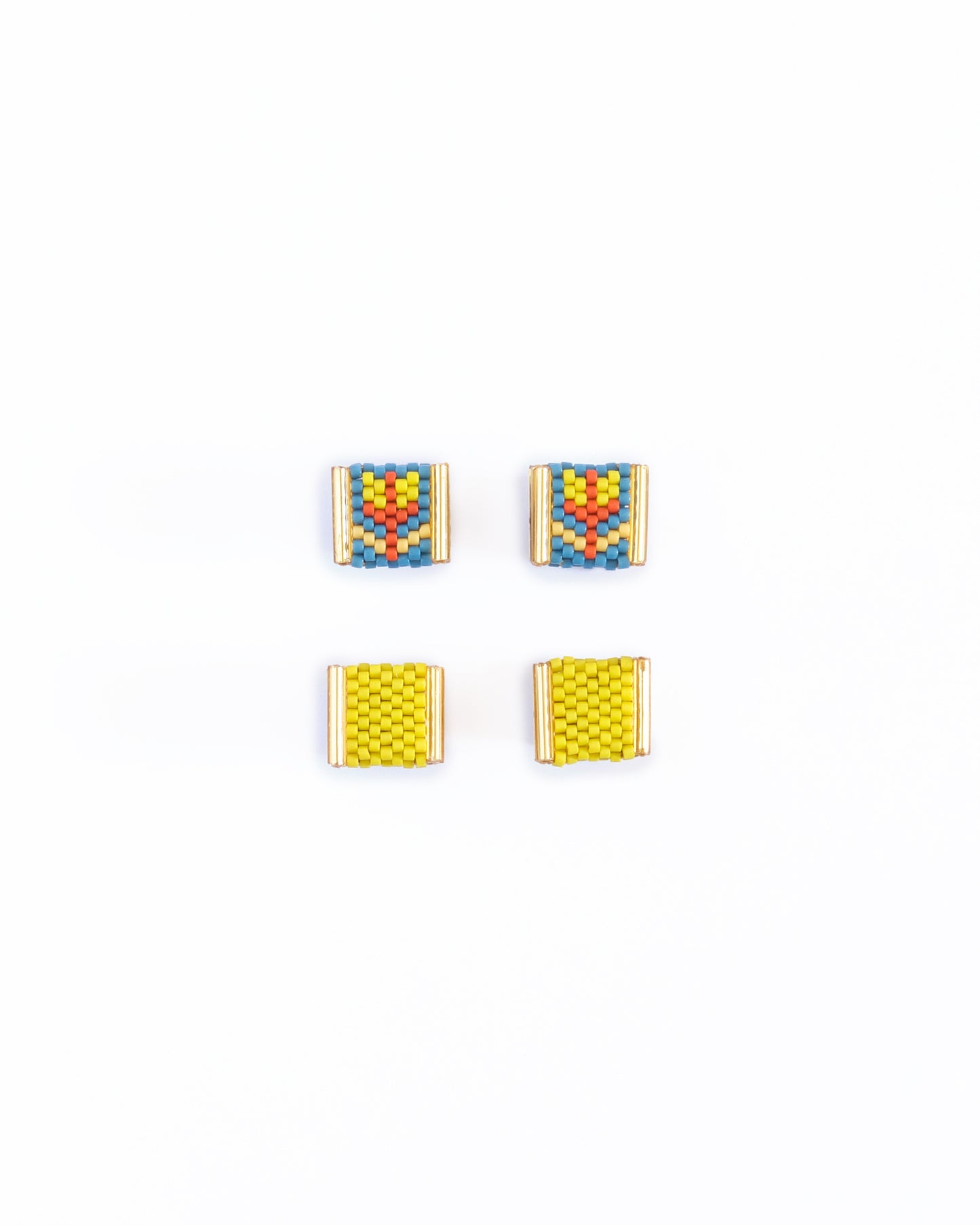 Beaded Handwoven Tulip Stud Packs