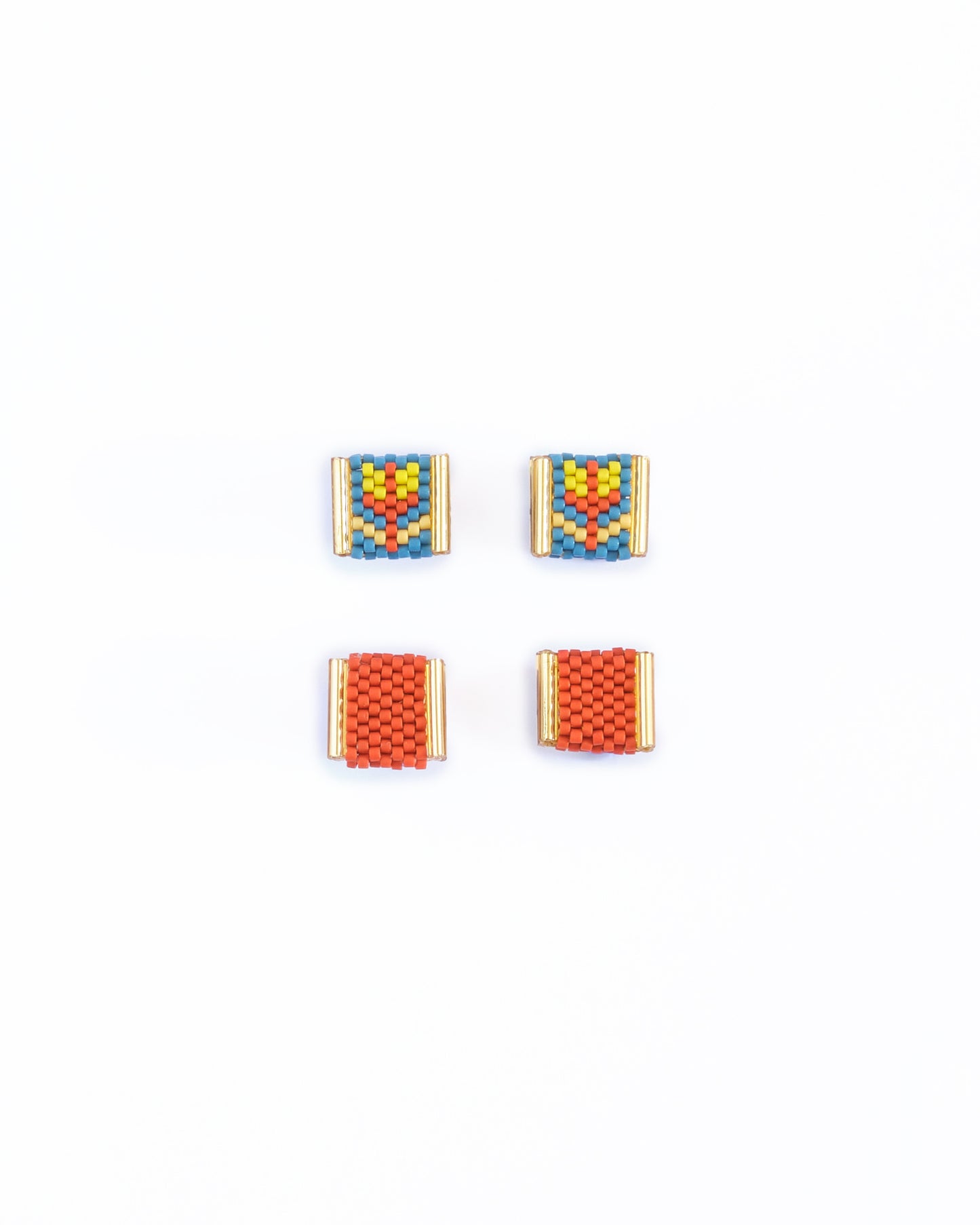 Beaded Handwoven Tulip Stud Packs