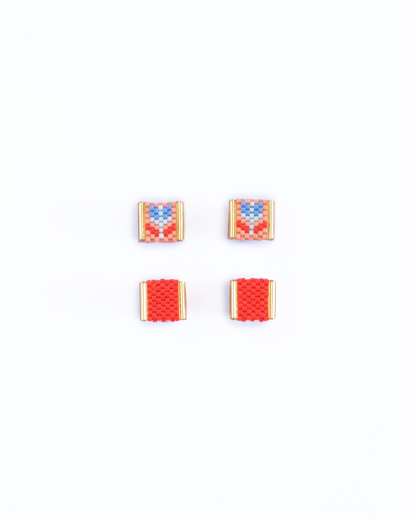 Beaded Handwoven Tulip Stud Packs