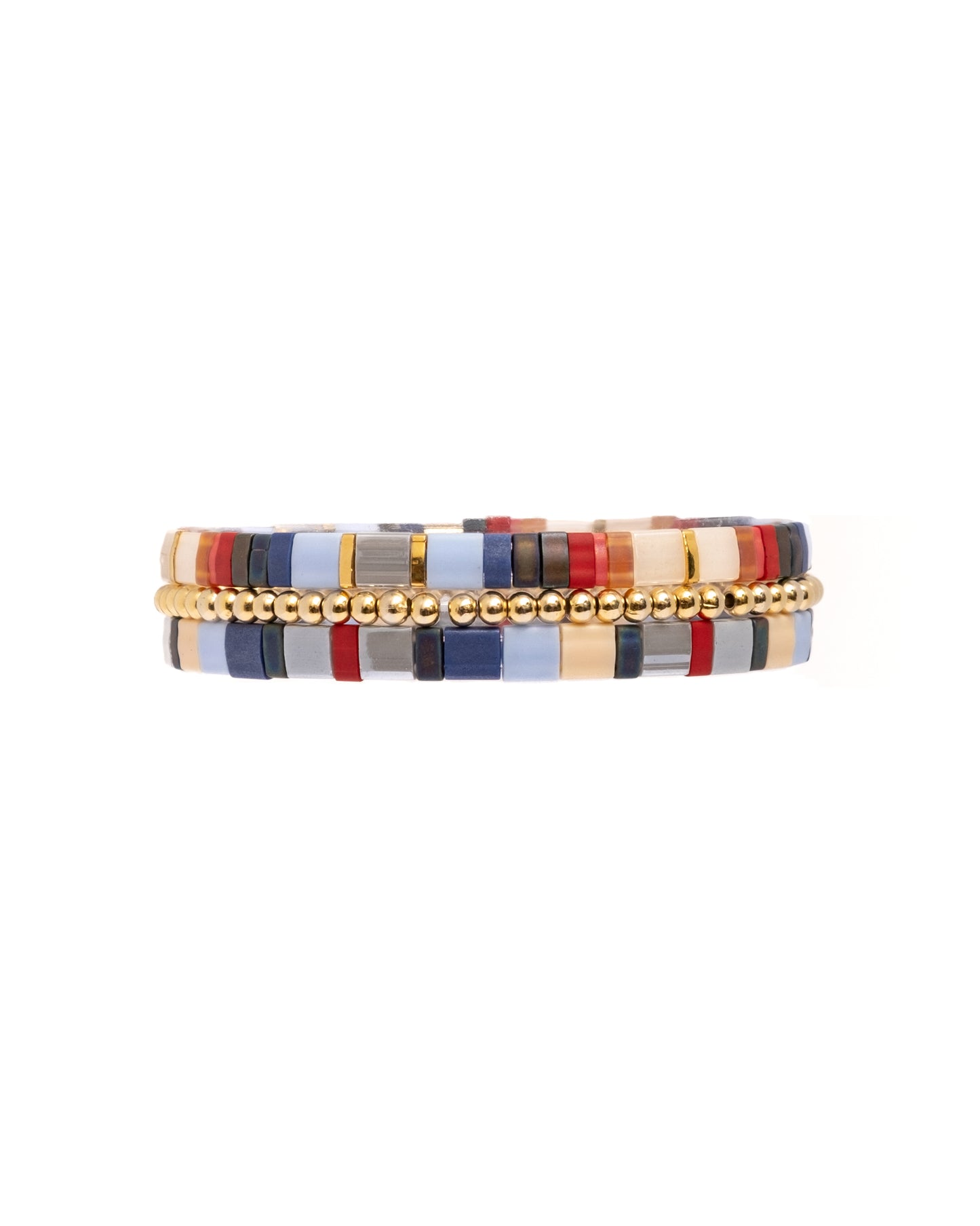 Miyuki Stretch Tila Bracelet Set of 3