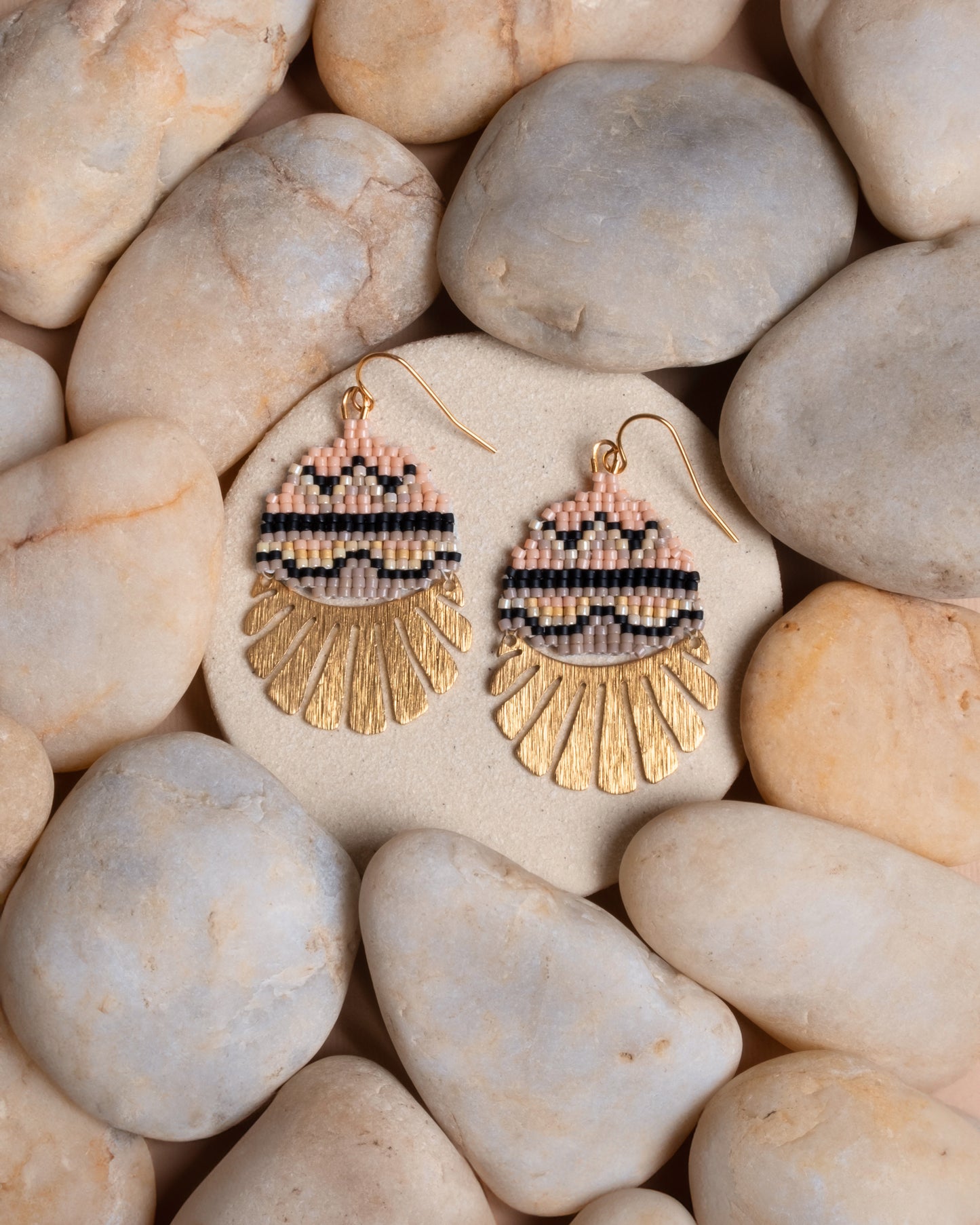 Beaded Handwoven Santa Fe Drop Earrings