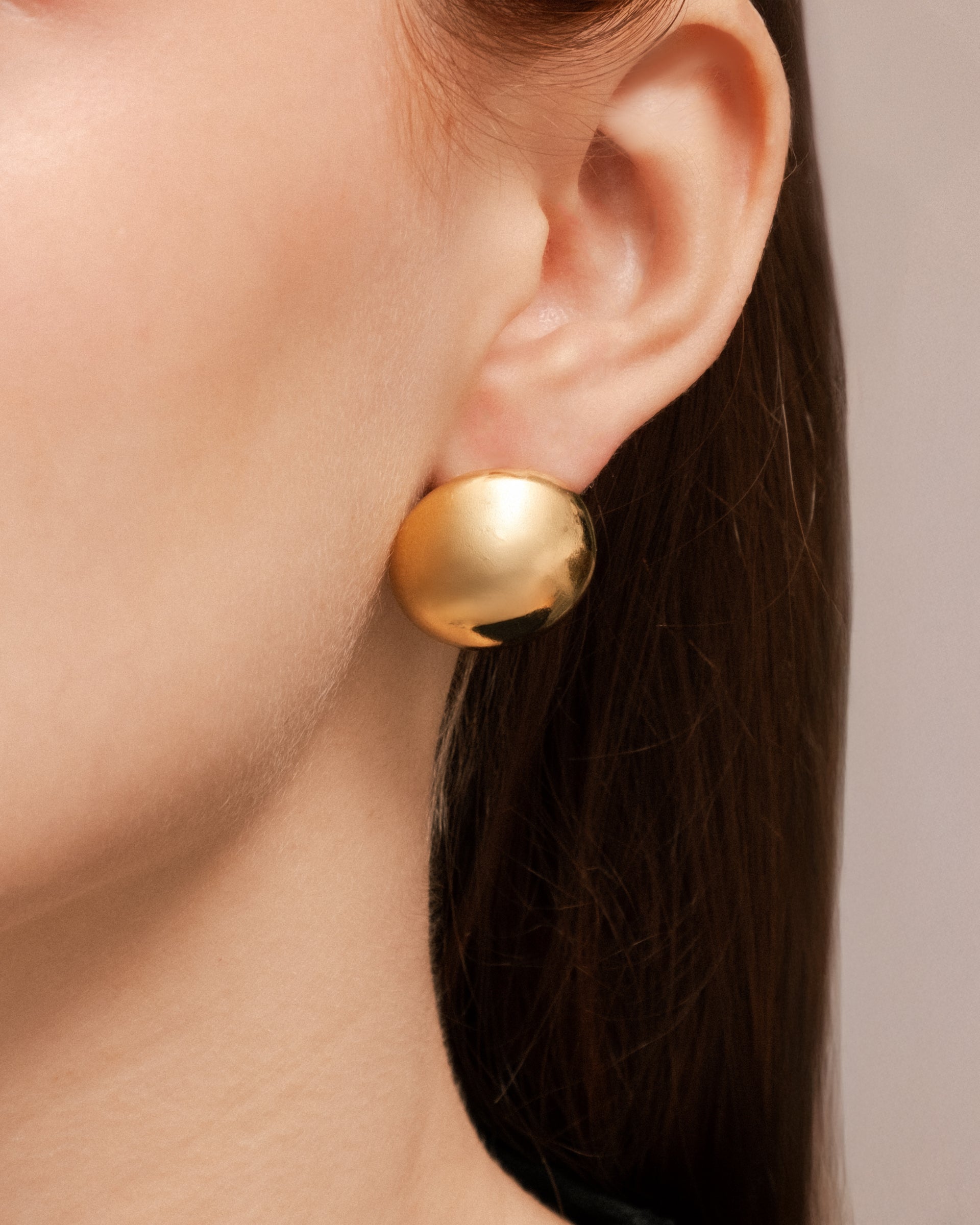 Gold Maxi Ball Earring