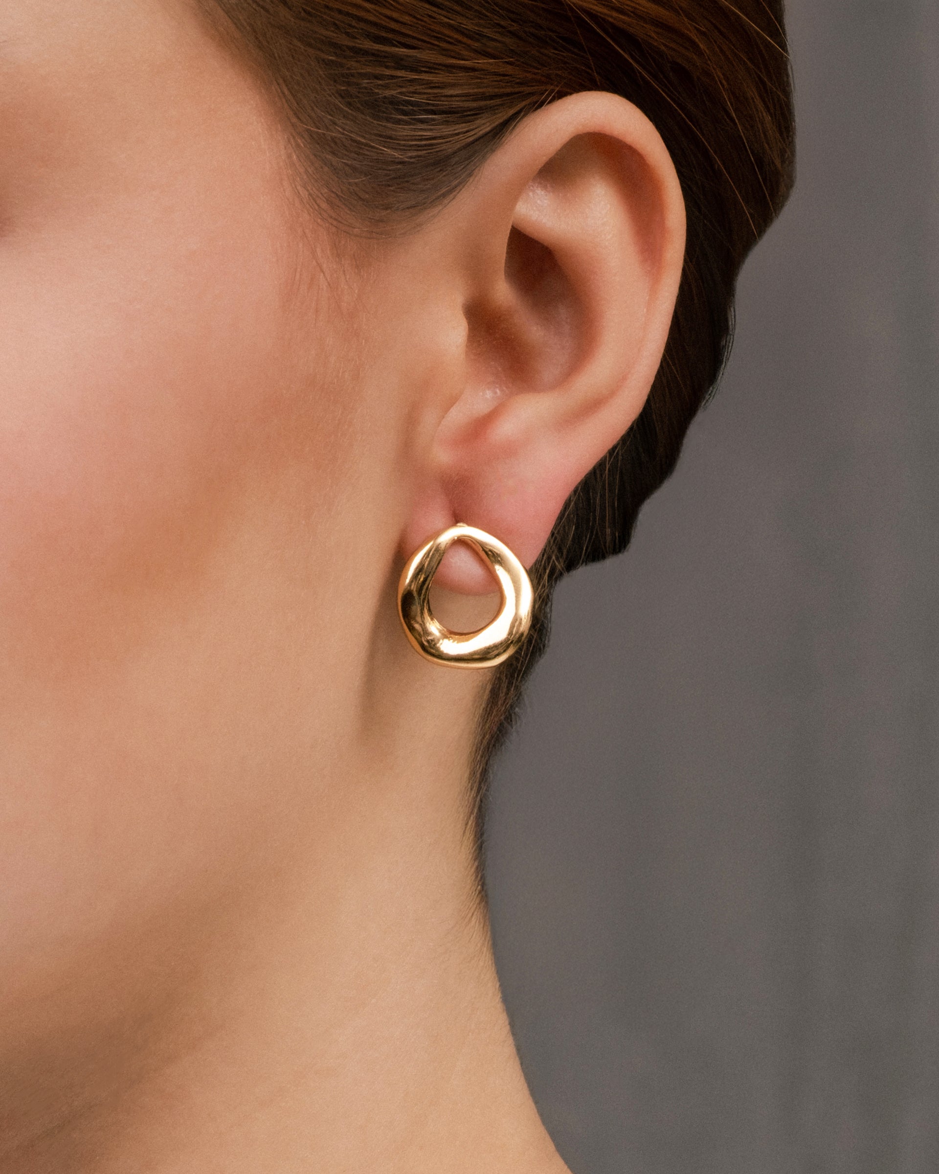 Gold Sol Loop Earrings
