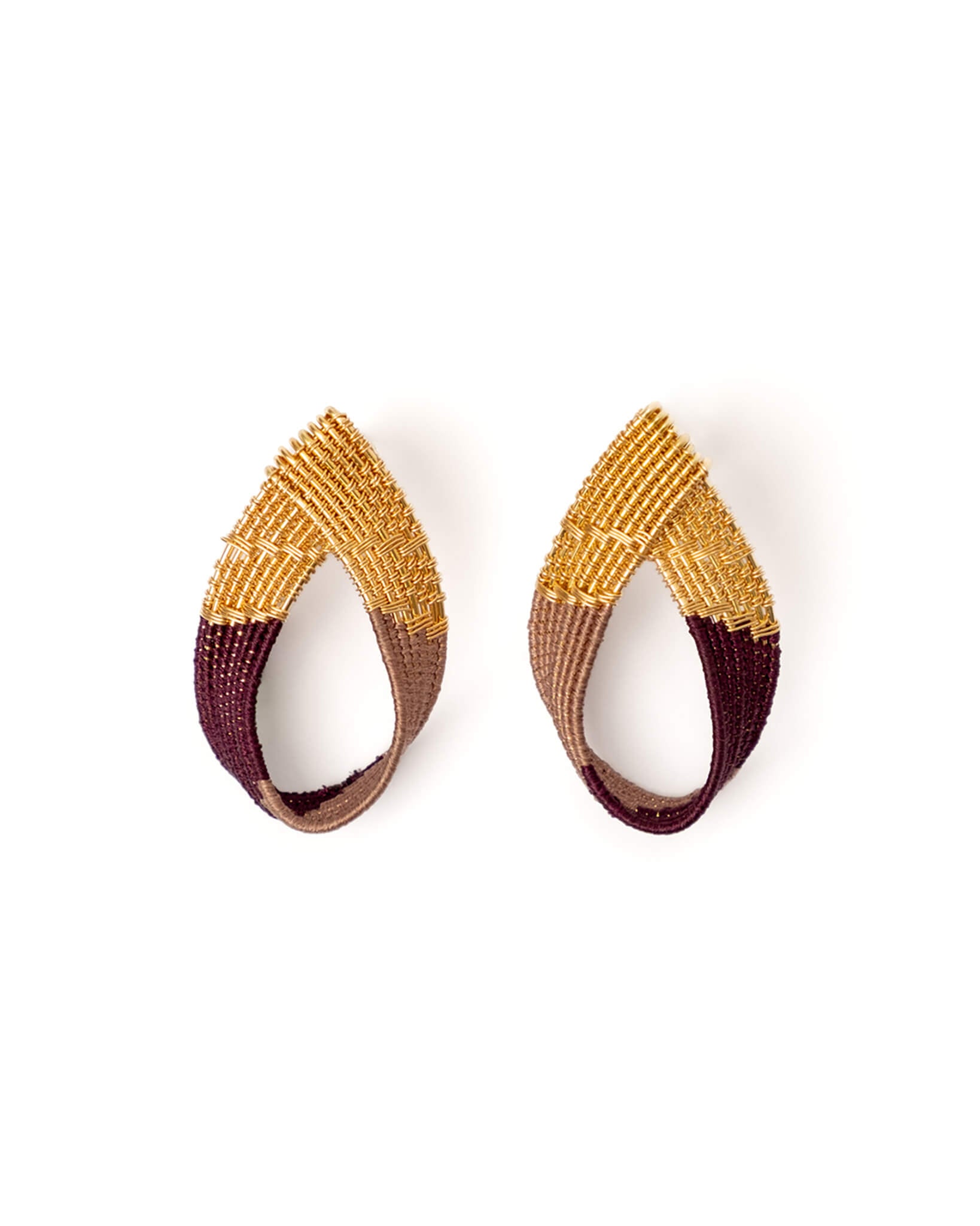 Handwoven Twisted Wire Loop Earrings