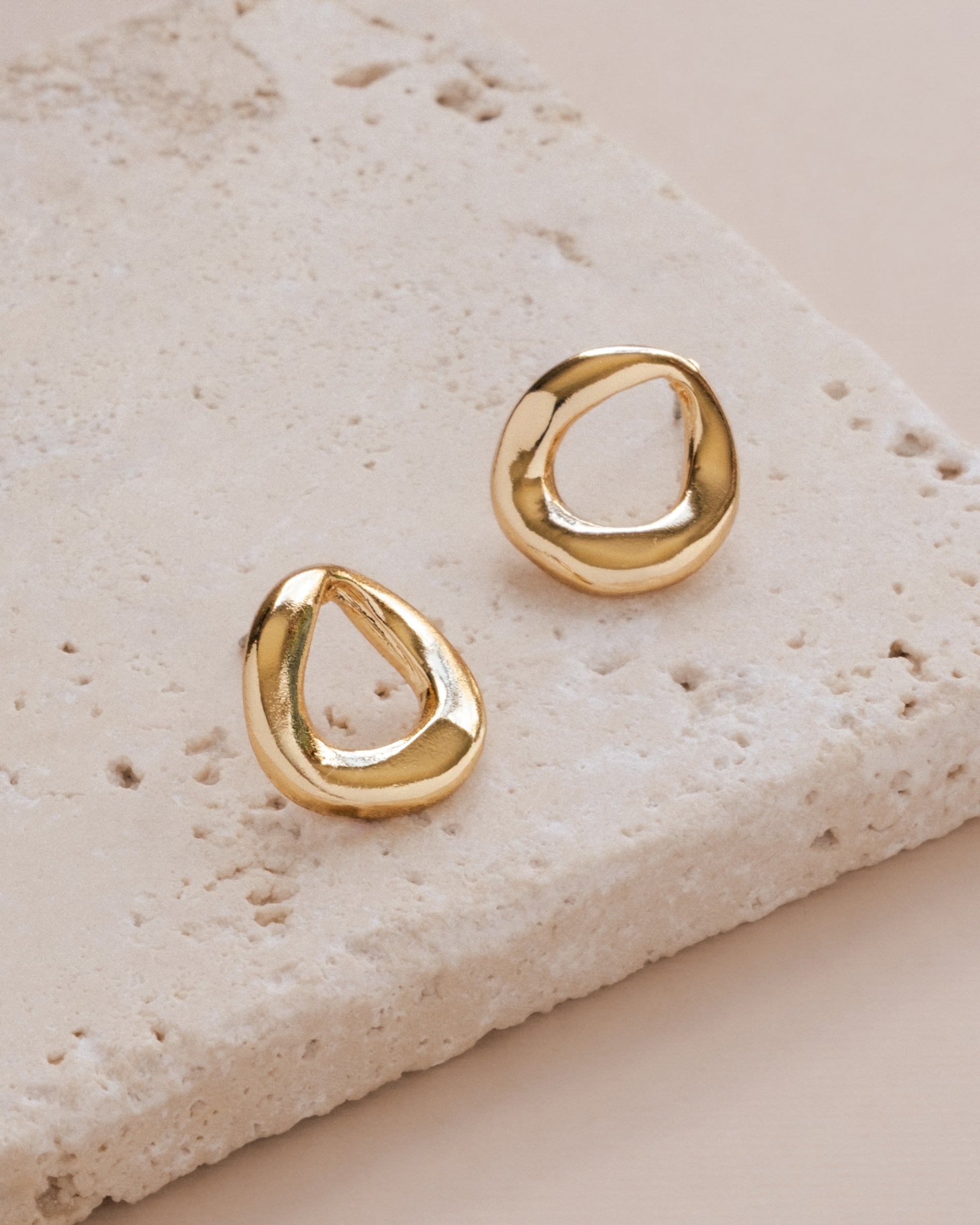Gold Sol Loop Earrings