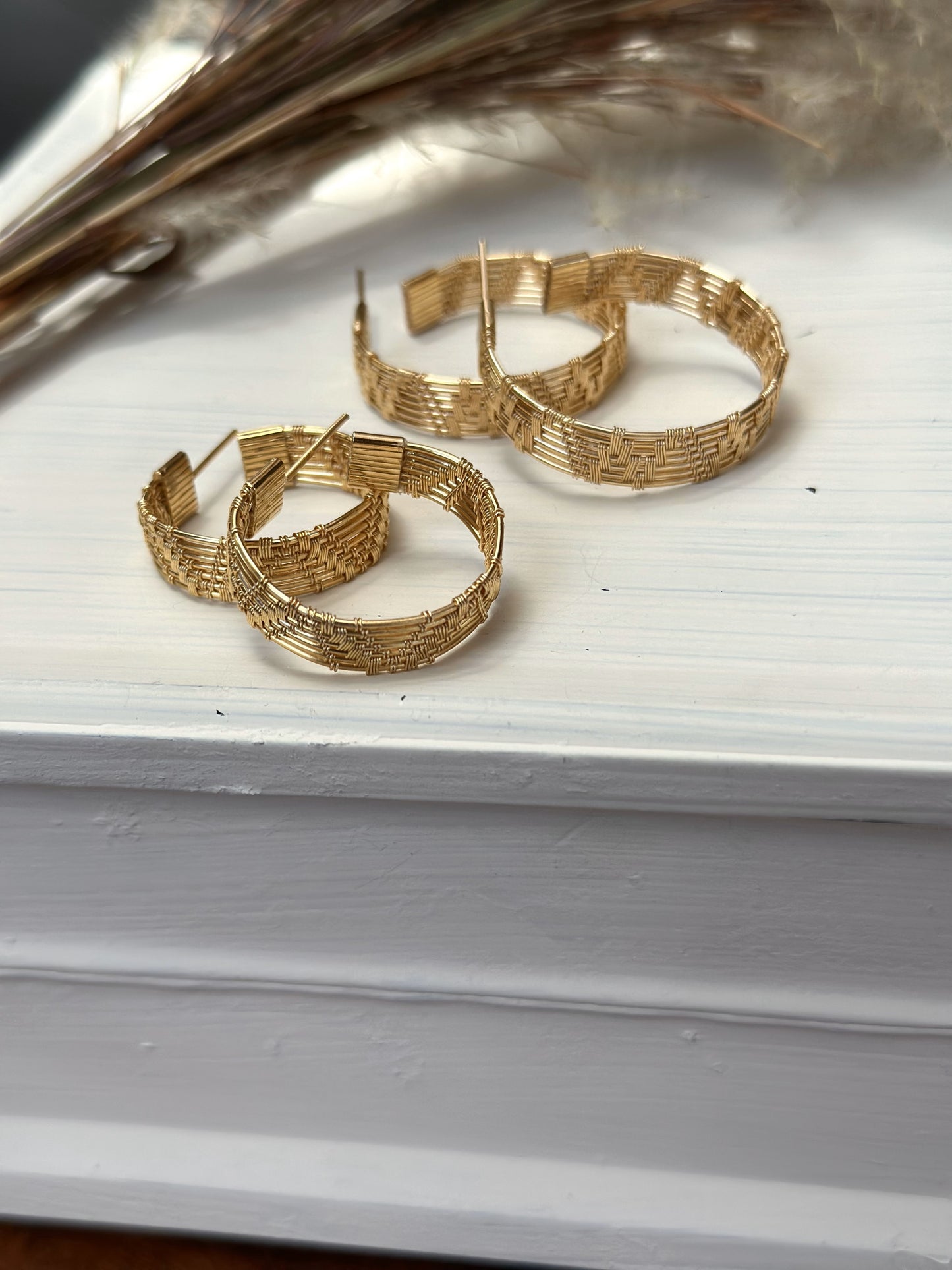 Handwoven Everyday Wire Hoop Earrings