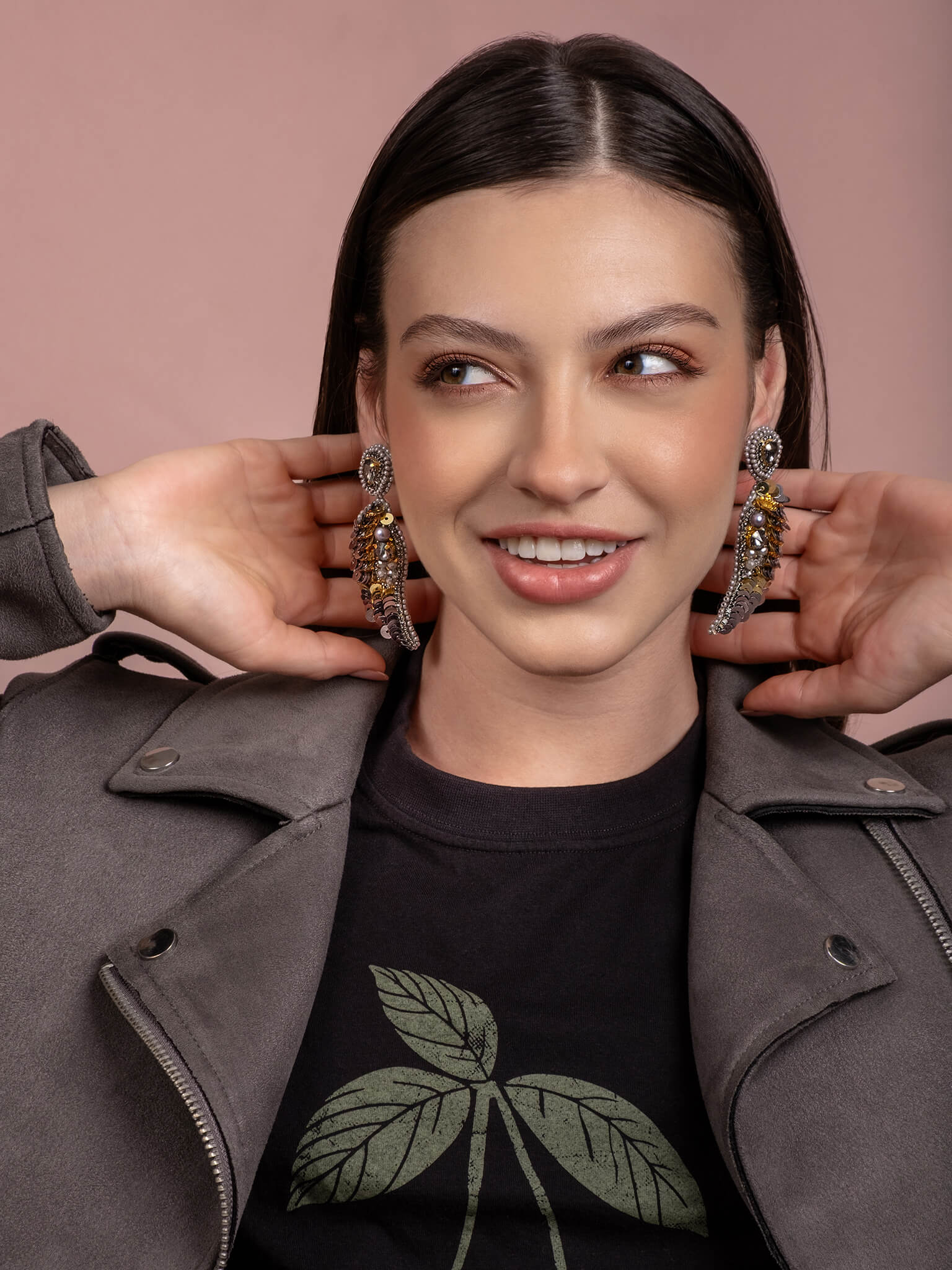 Ala Drop Earrings (Sky Blue/Wine)