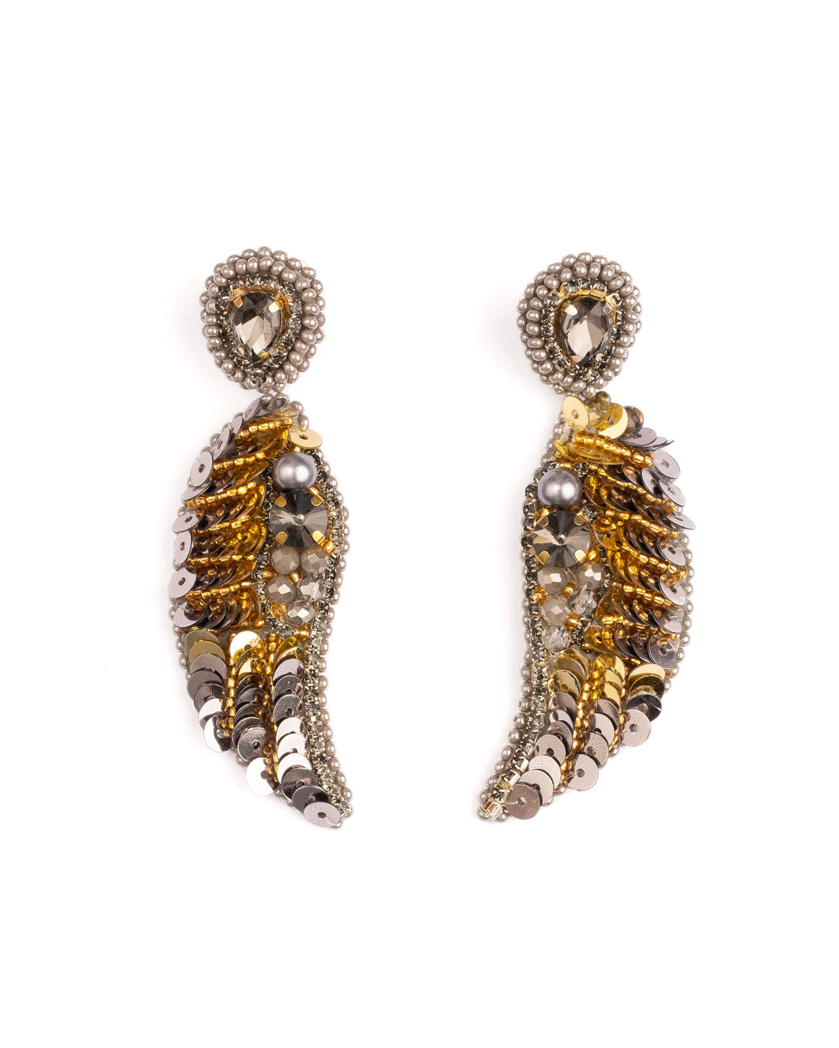 Ala Drop Earrings (Silver/Gold)