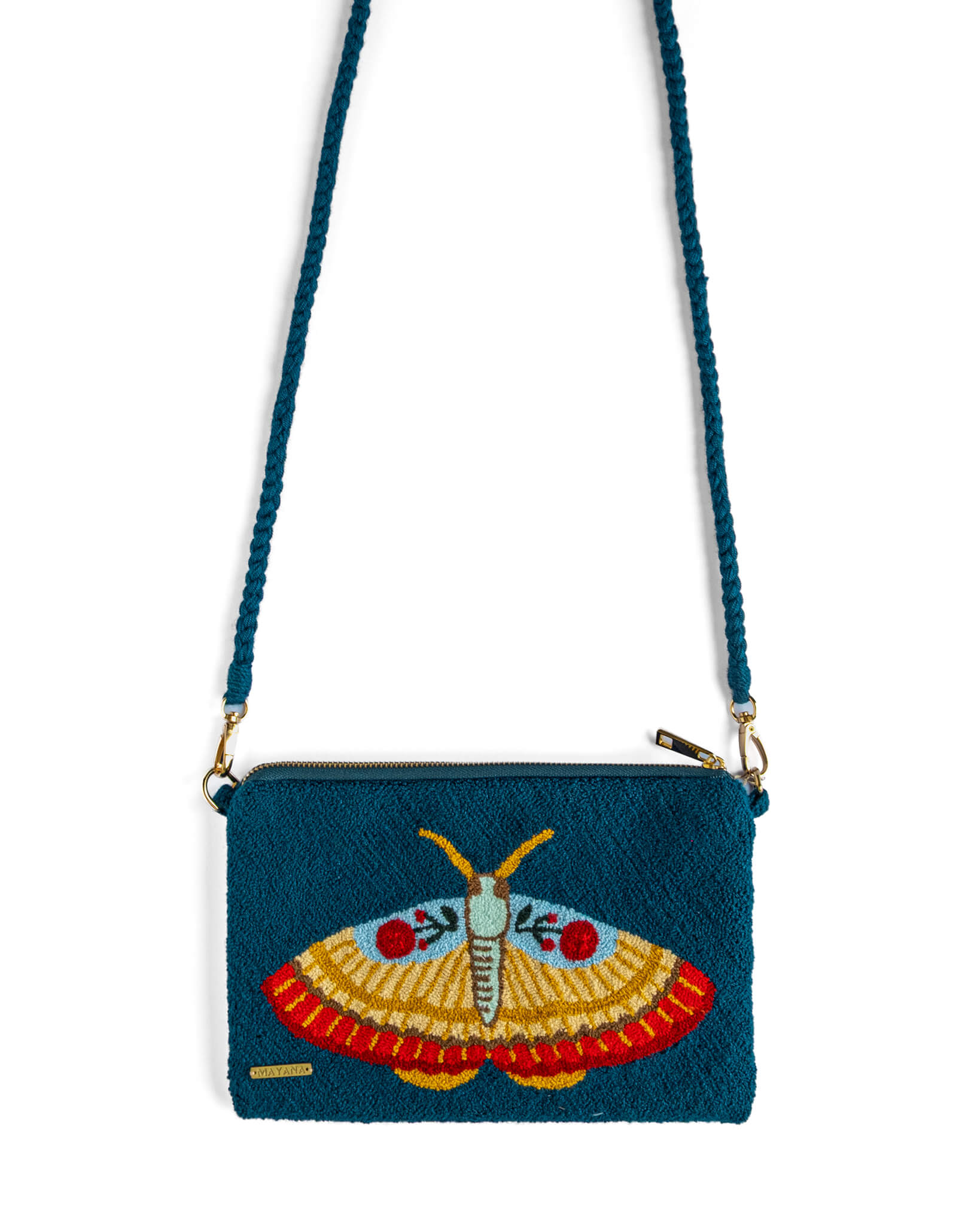 Woven Convertible Crossbody Aluna Bag (Moth)
