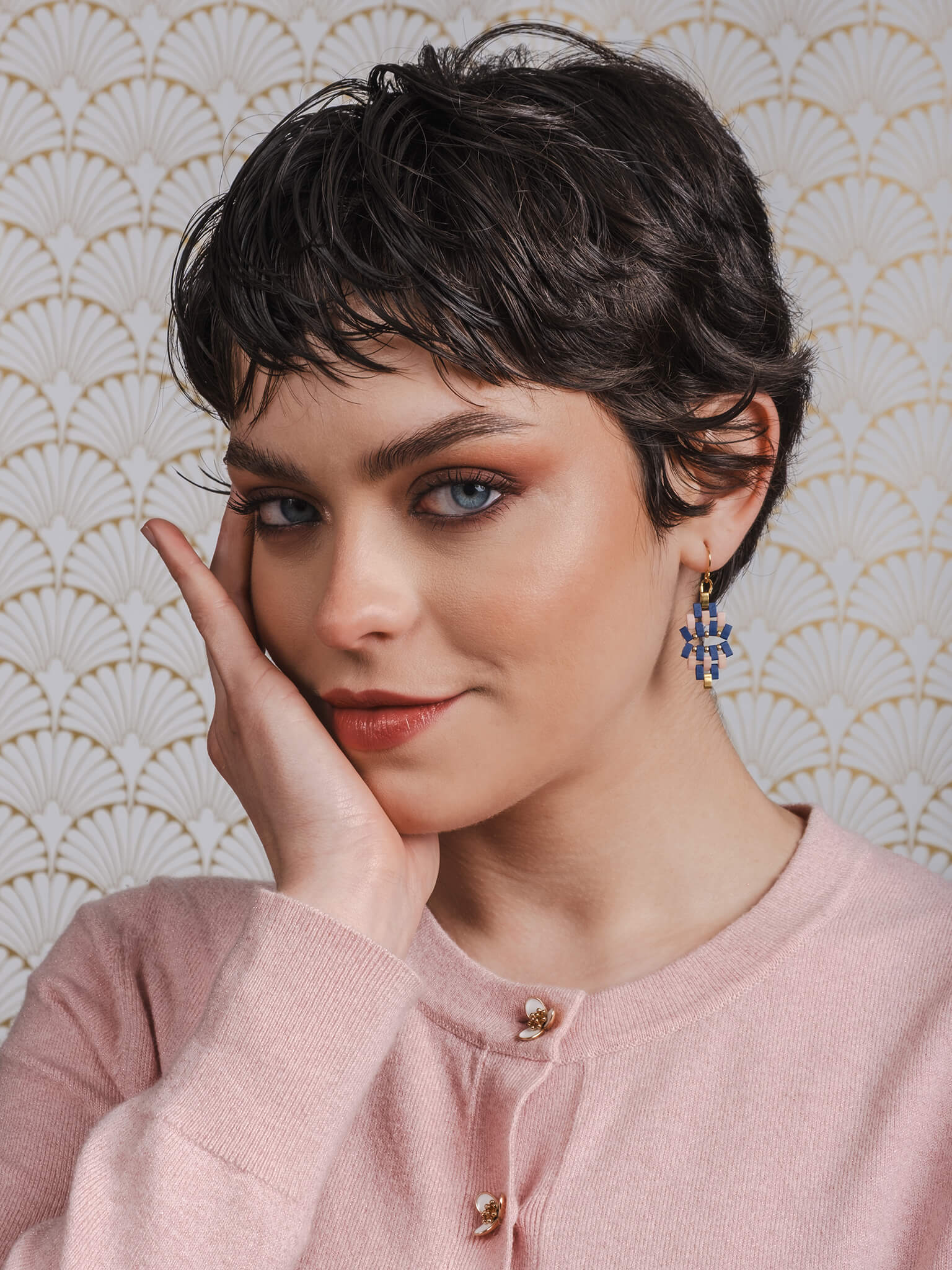 Astoria Drop Earrings (Cherry/Lilac)
