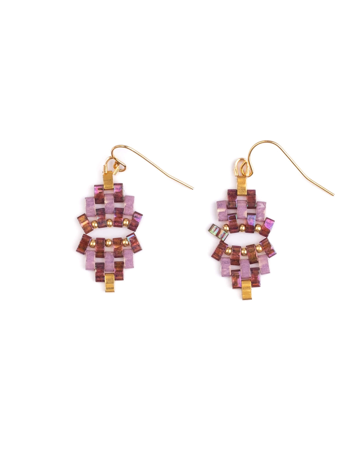 Astoria Drop Earrings (Cherry/Lilac)