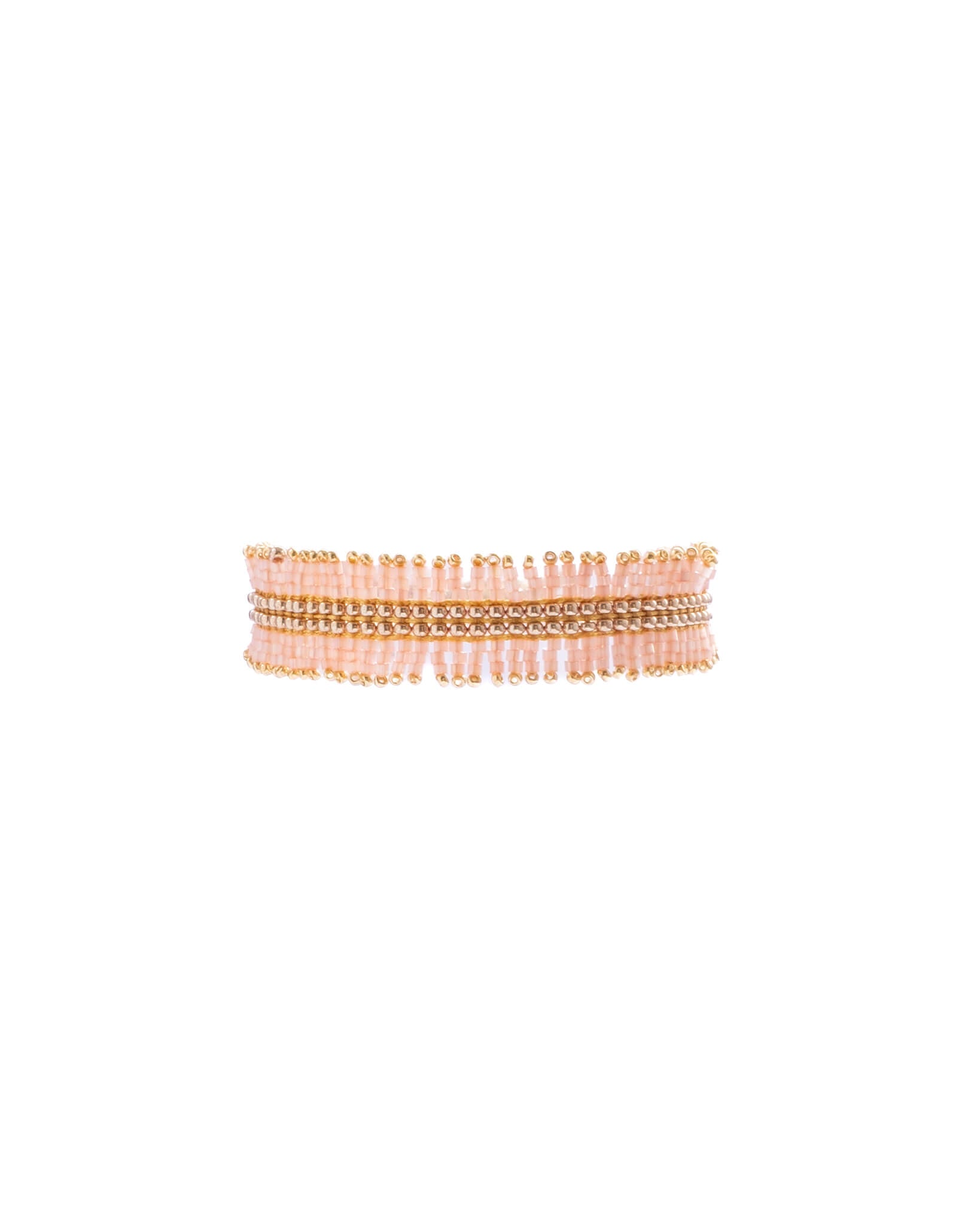 Handwoven Beaded Noor Bracelet (Pink)