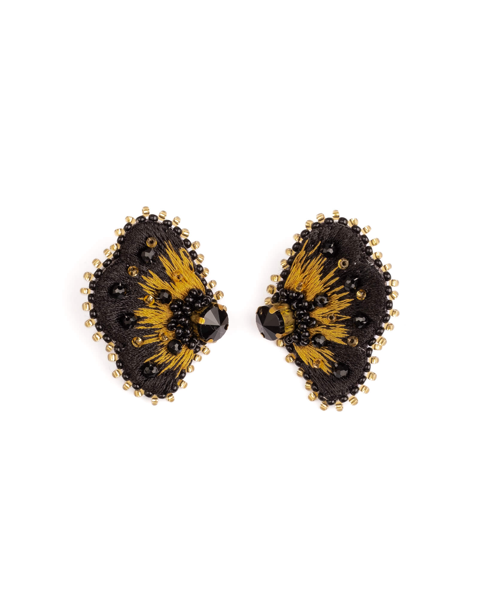 Bloom Stud Earrings (Black)
