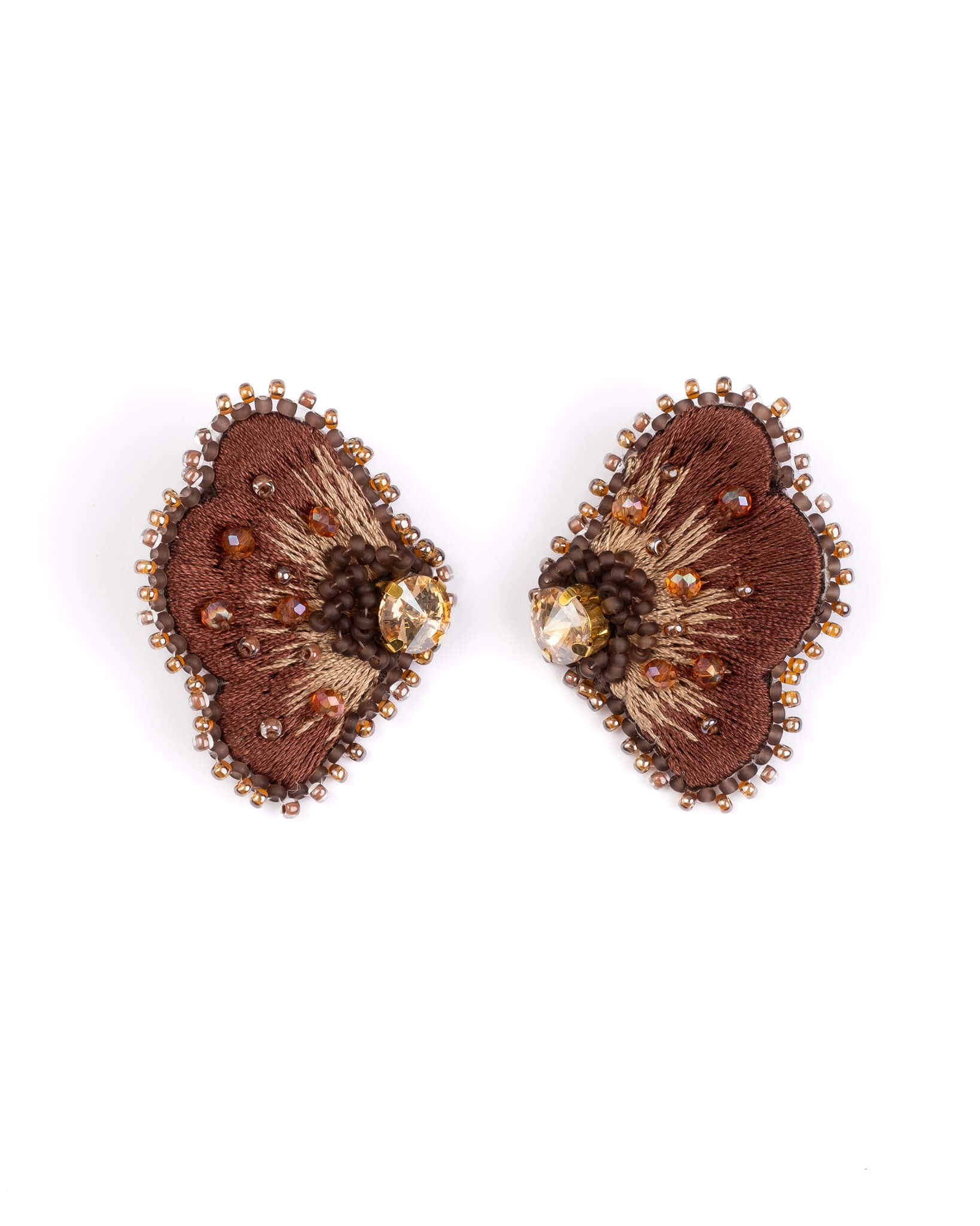 Bloom Stud Earrings (Brown)