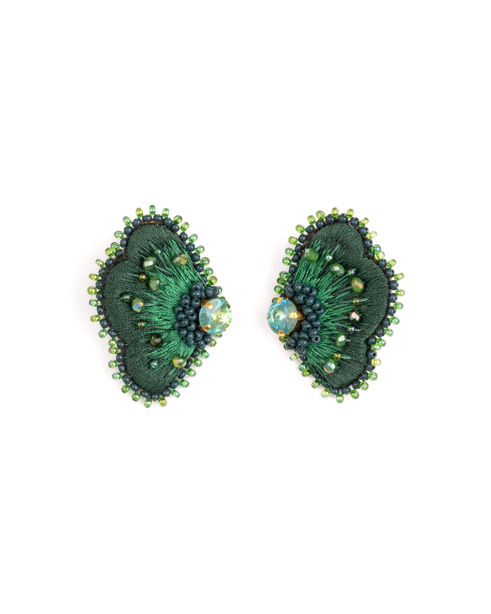 Bloom Stud Earrings (Green)