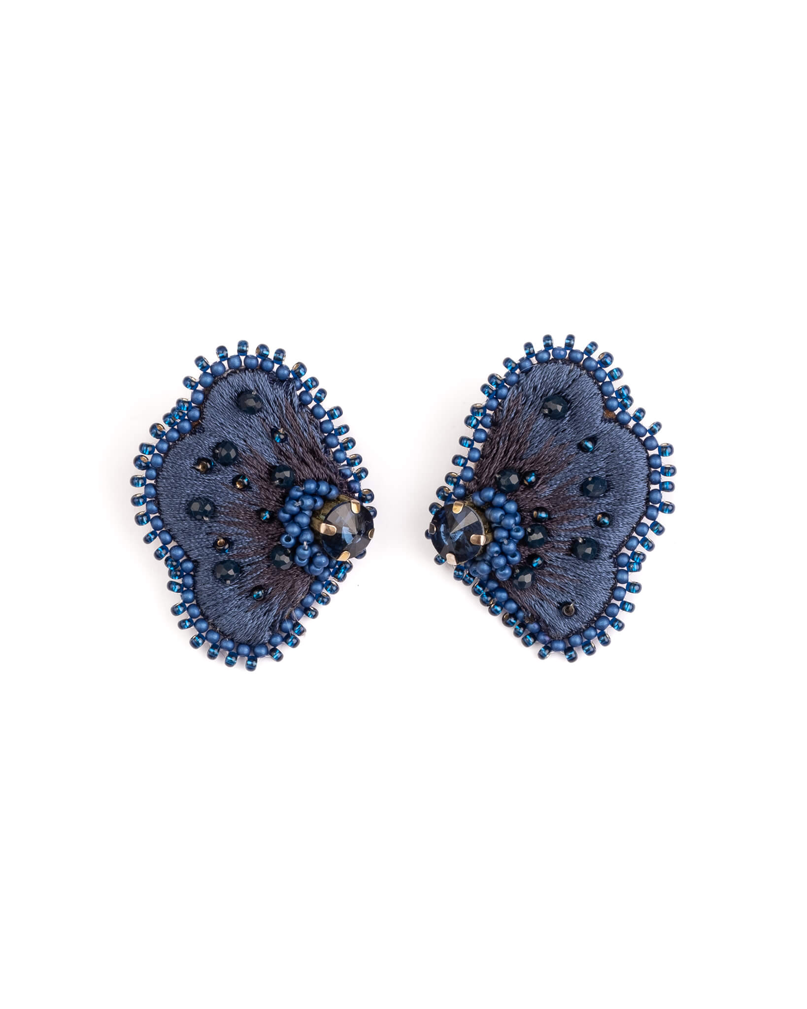 Bloom Stud Earrings (Navy)