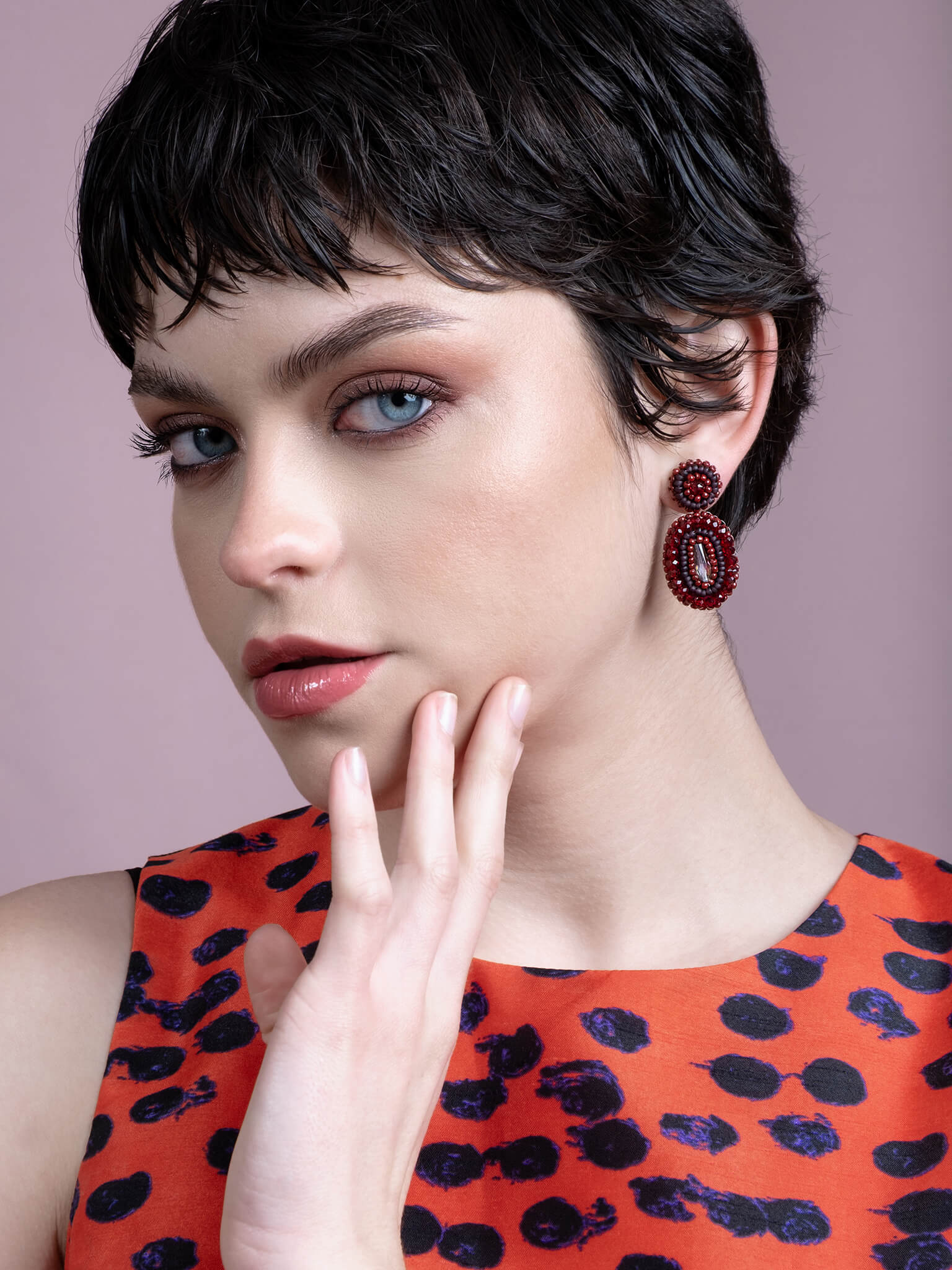 Medallion Drop Earrings (Bronze)