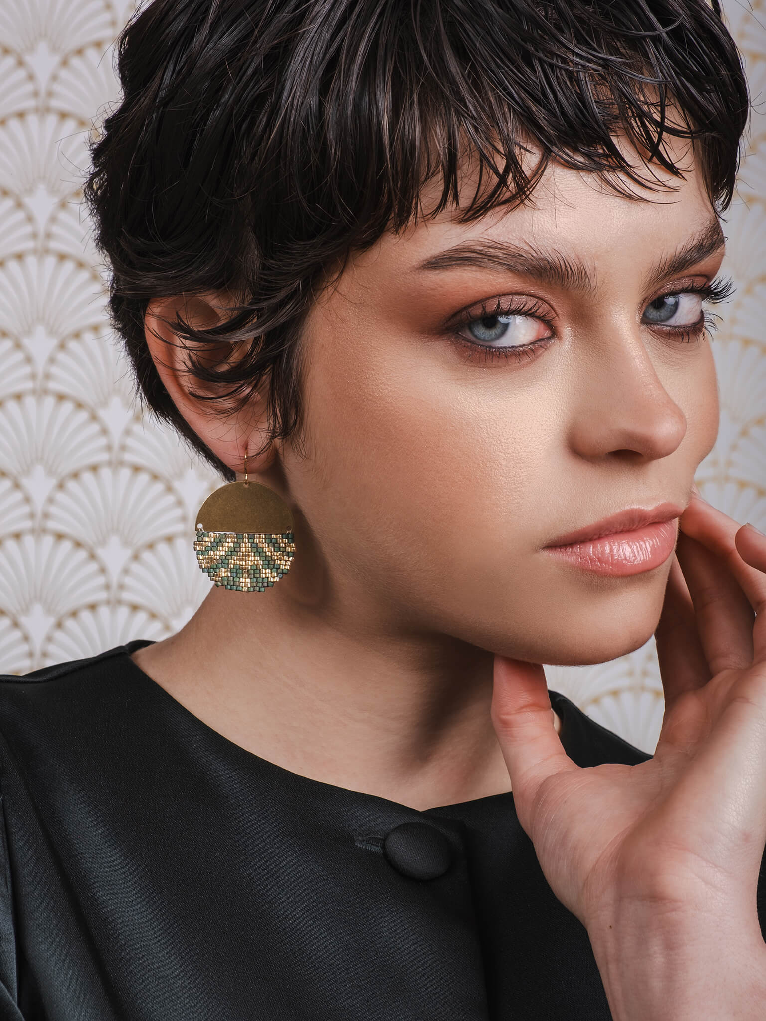 Savoy Drop Earrings (Blue)
