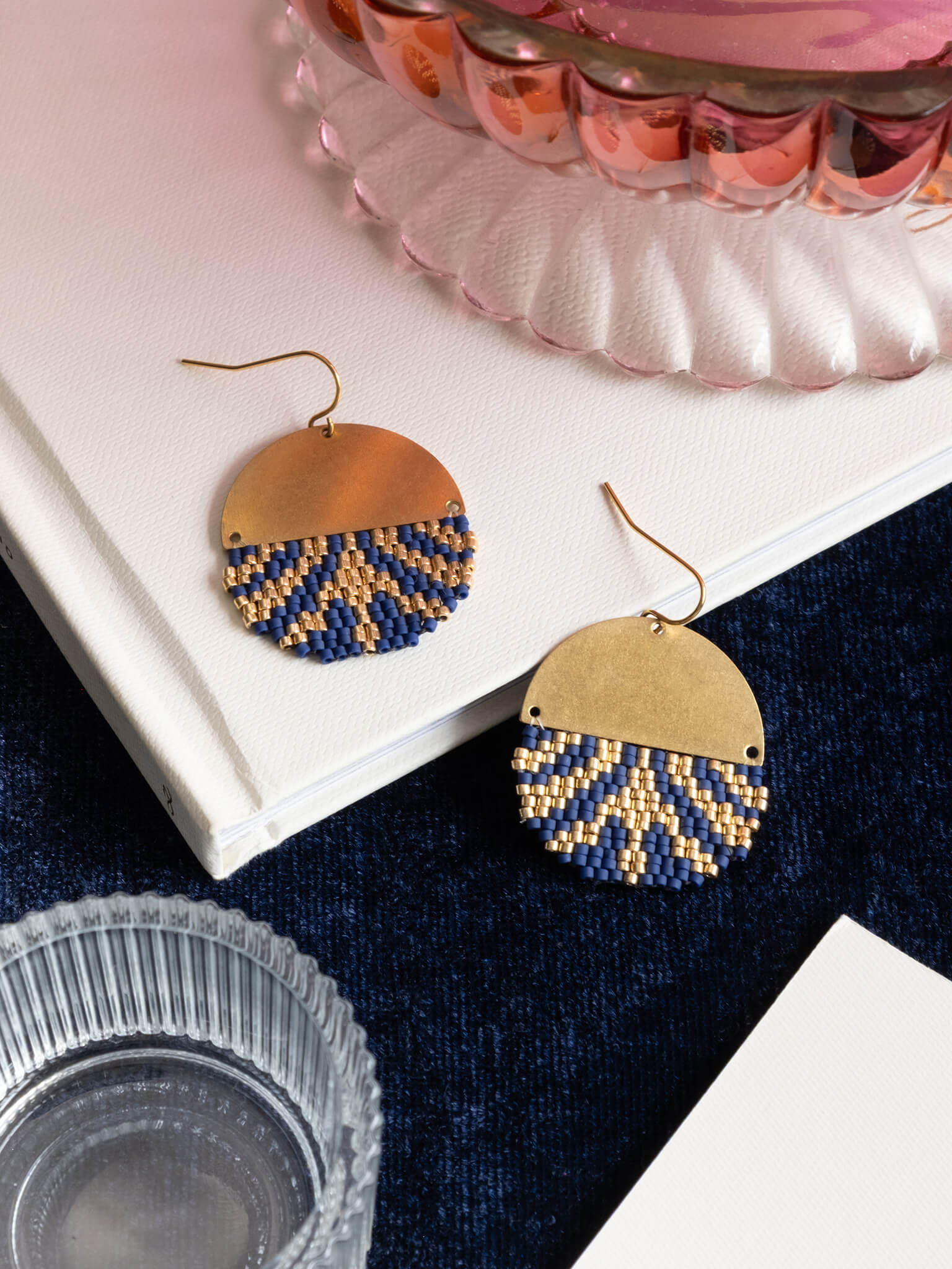 Savoy Drop Earrings (Blue)