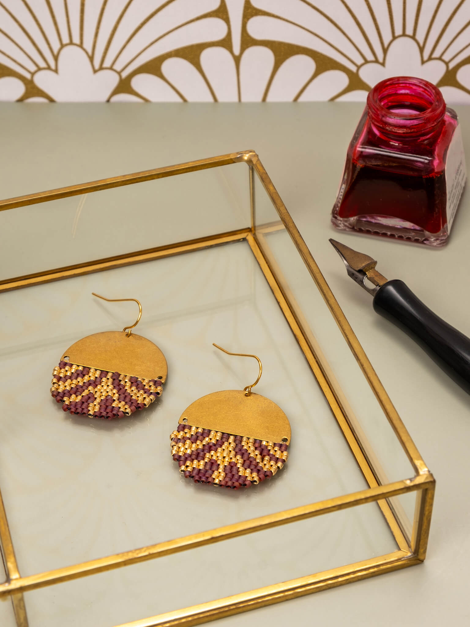 Savoy Drop Earrings (Cherry)