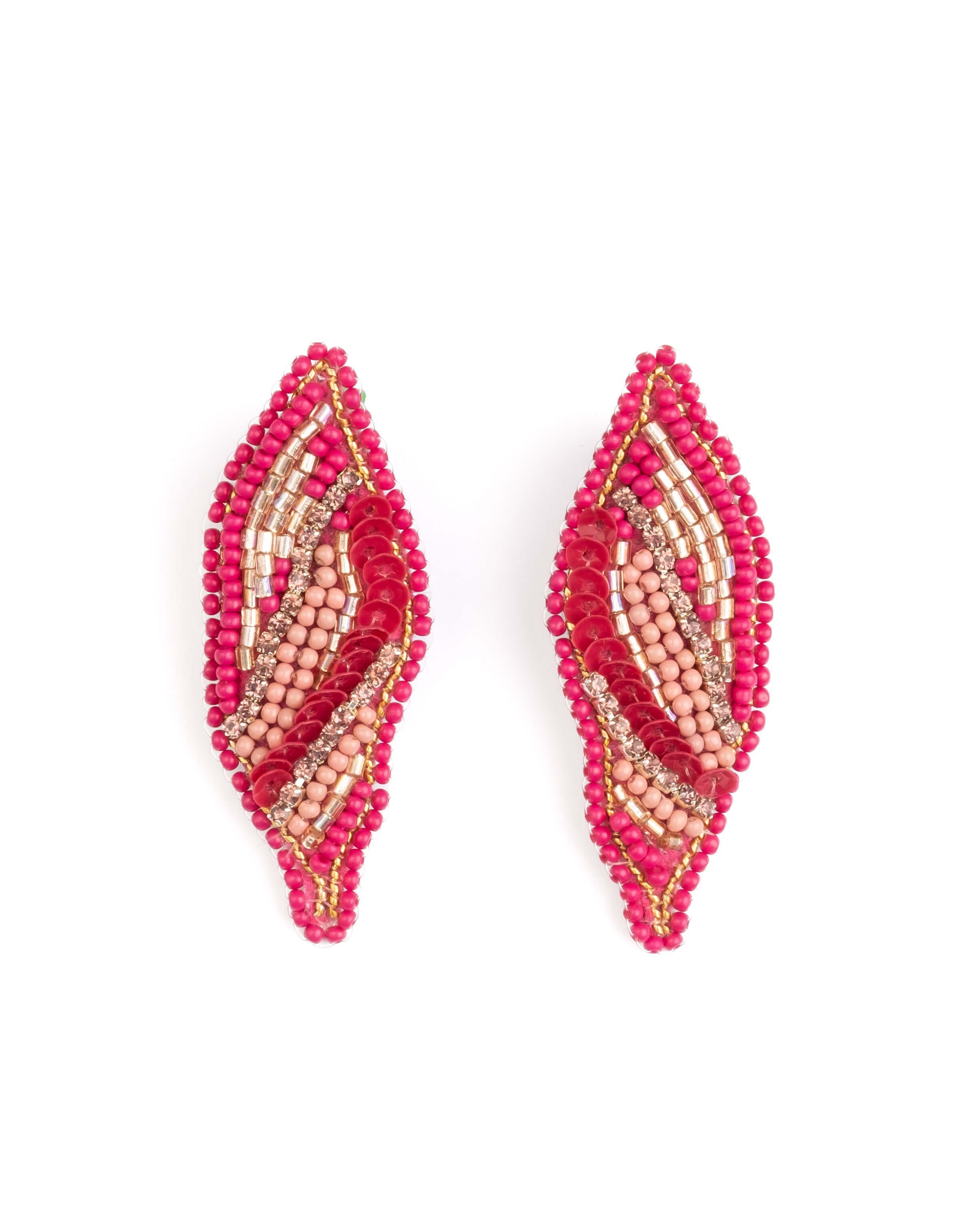 Willow Earrings (Fuschia)