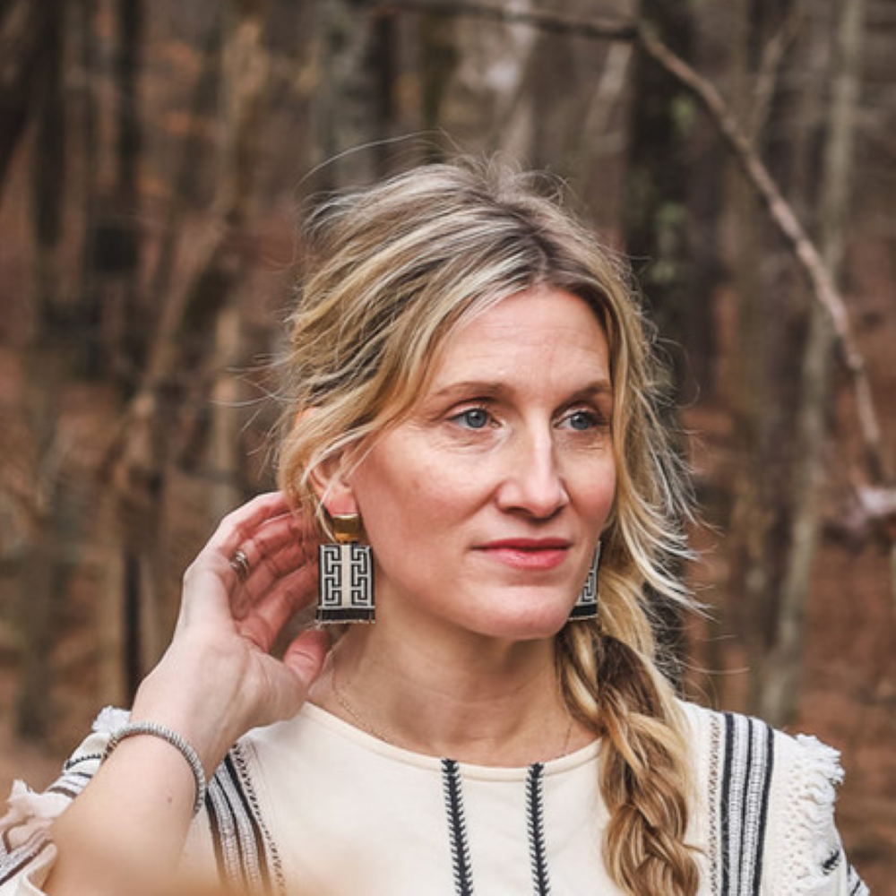 Beaded Handwoven Guajira Square Earrings